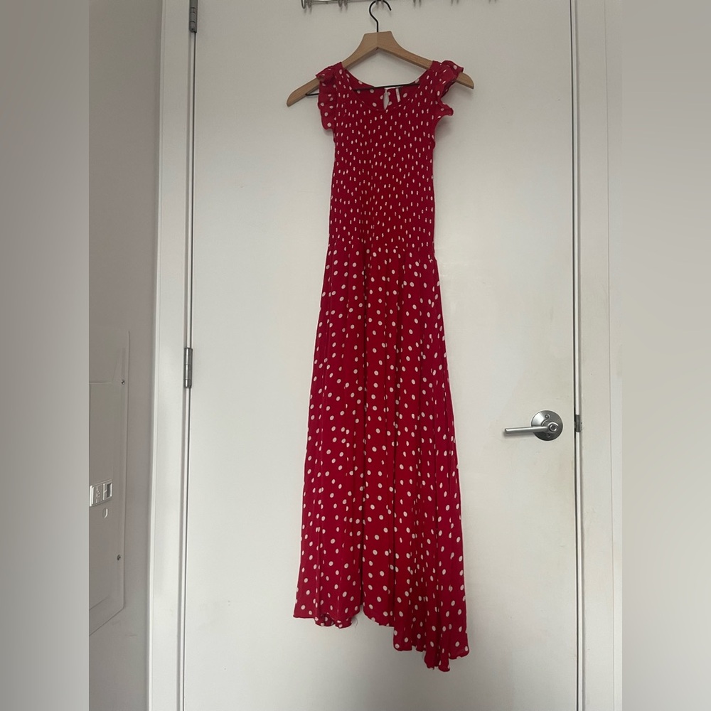 Free People Red and White Polka Dot Dress